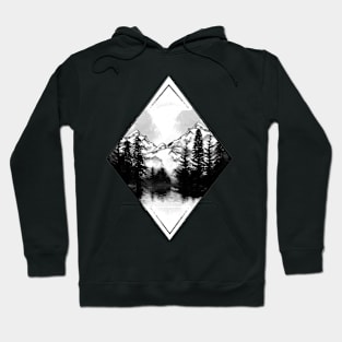 diamond pattern mountain Hoodie